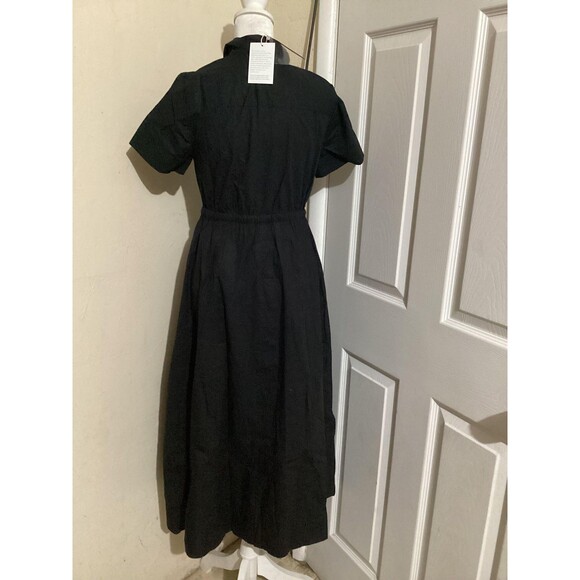 J Crew Dress Womens Petite 00P Short Sleeve Button Down Midi Pockets - Picture 5 of 7